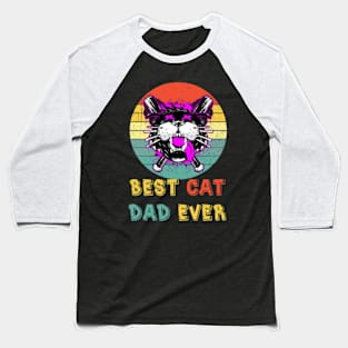 Best Cat Dad Ever Club Baseball T-Shirt